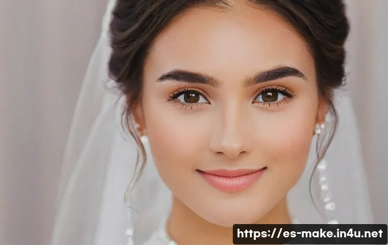 웨딩 메이크업 전문가 업무 사례 - **Prompt for "The Radiant Bride with Flawless Skin":**
    "A stunning close-up portrait of a radian...